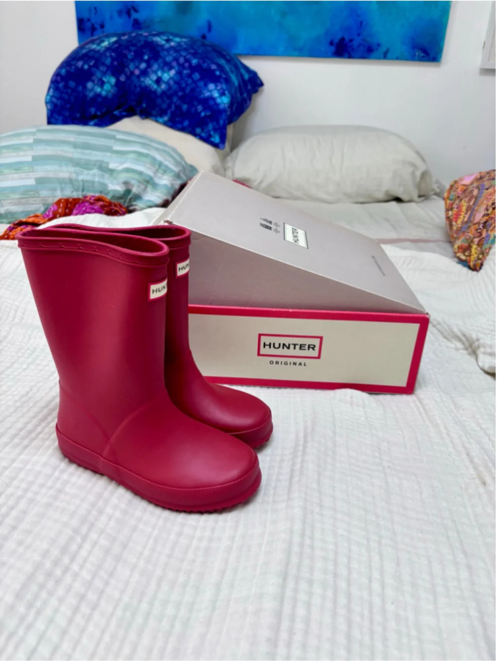 Girls Hunter Rain Boots Red Size 10 (Toddler Girl) Classic Waterproof New